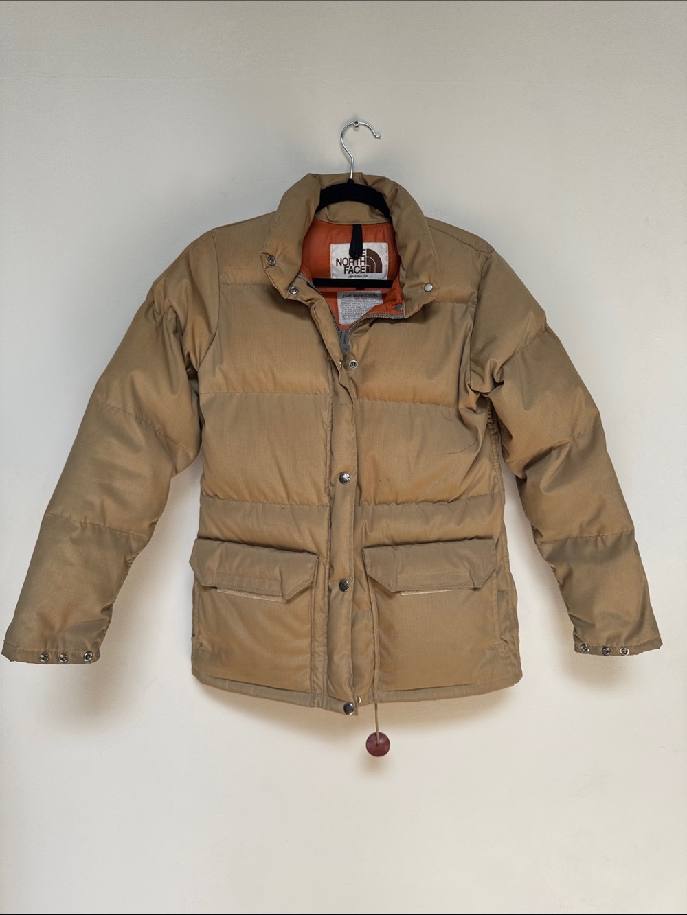 Vintage The North Face Tan Quilted Puffer Coat